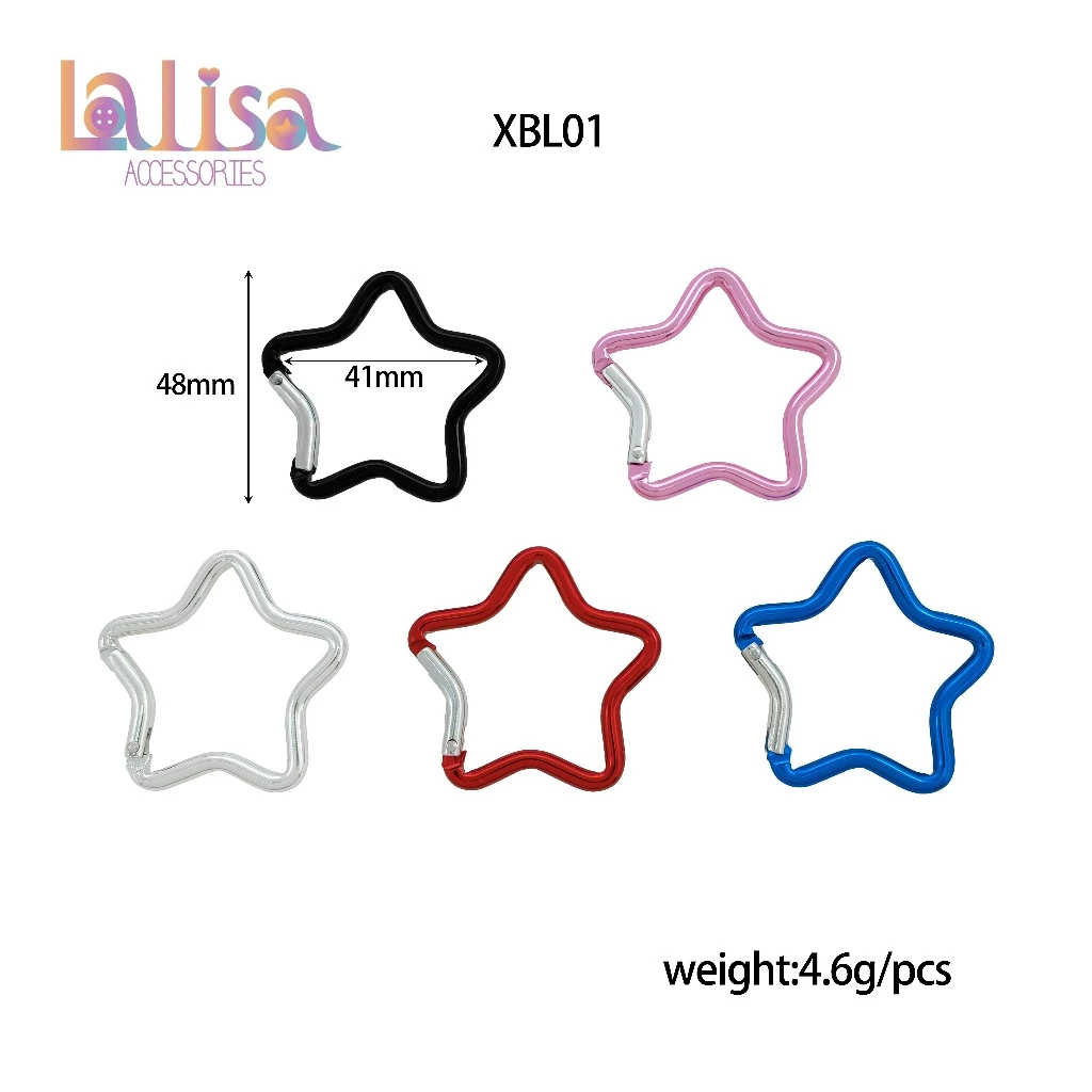 พวงกุญแจอลูมิเนียมรูปดาว ตะขอแขวนเป้ C-1-F2,XBL01 thumbnail 3
