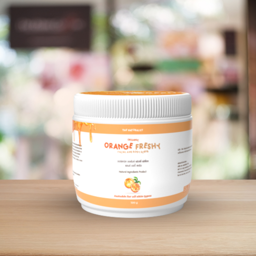 Organic Orange Freshy Facial and Body Scrub - สครัมส้ม 500 กรัม