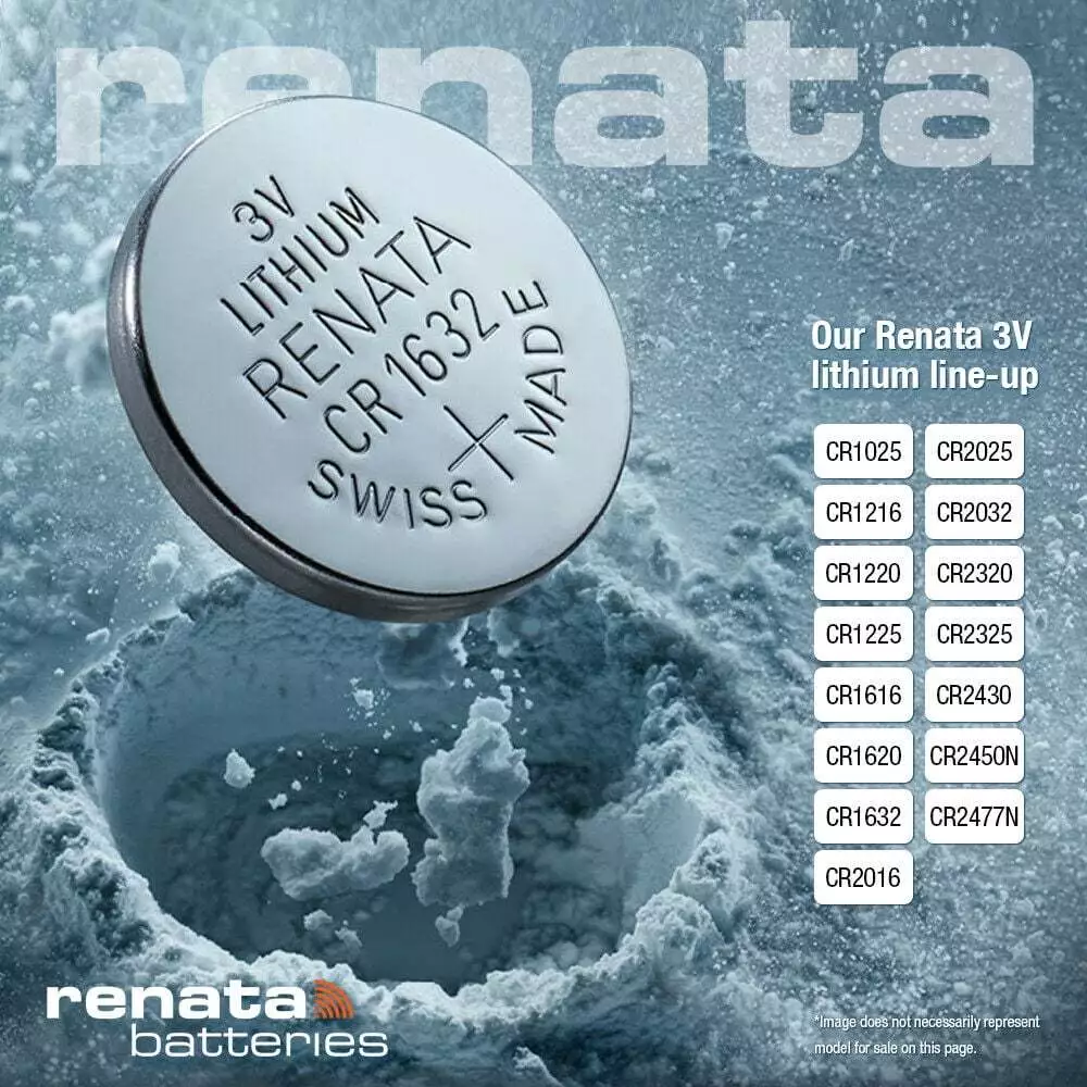ถ่านกระดุม RENATA 3V CR2032 CR2025 CR2016 CR1620 CR1220 thumbnail 4