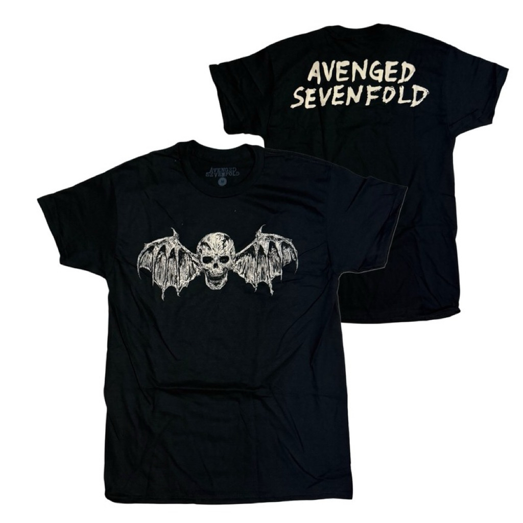 #พร้อมส่ง เสื้อวงดนตรี AVENGED SEVENFOLD A7X T-SHIRT ลาย HELL BAT (BLACK)(2025) ลิขสิทธิ์ของแท้ USA