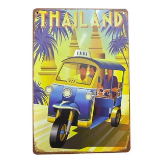 ป้ายสังกะสี ป้ายวินเทจ รถตุ๊กๆ ไทยแลนด์