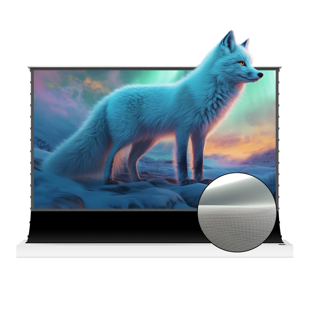 VIVIDSTORM S Lite Hyper Motorized Tension Floor Rising Lenticular ALR Projector Screen 100“