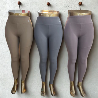 【Rlegging】กางเกงเลกกิ้งออกกำลังกายไซส์ขนาดใหญ่มีกระเป๋ายืดหยุ่นดีใส่เล่นกีฬาวิ่งโยคะเอวสูงกระชับ