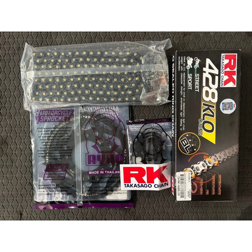 ชุดโซ่-สเตอร์ CT125 14/40 โซ่ดำหมุดทอง RK O-RING