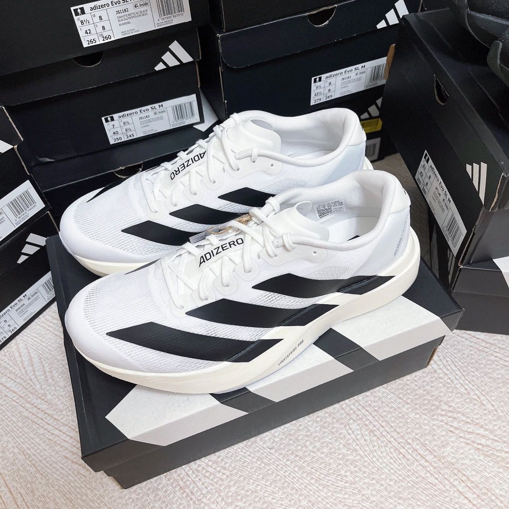 size 37.5 Adidas Adizero EVO SL - (JH6206)Color: Core White / Core Black(JH6208)