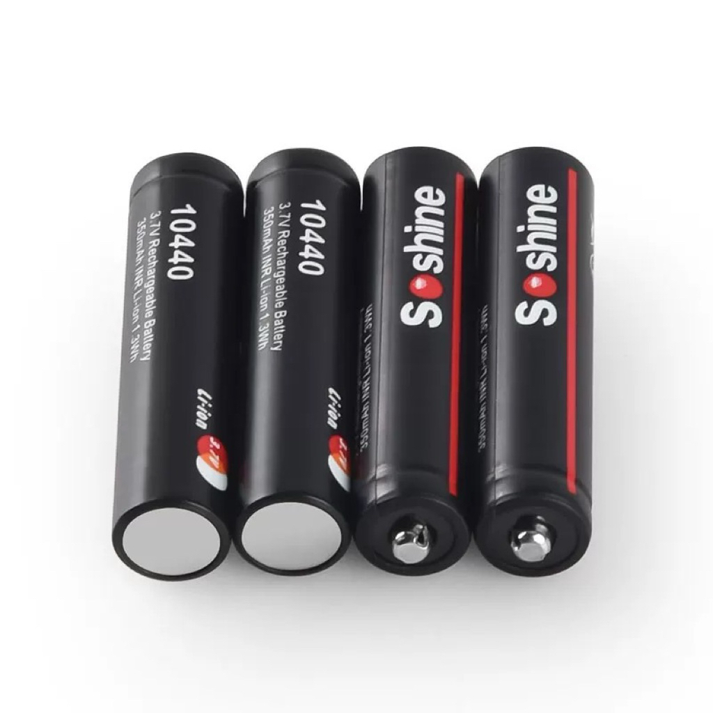 ถ่านชาร์จ Soshine 10440/AAA li-ion 3.7V ความจุเต็ม 350mAh ราคา ถูกที่สุด ดีลบีเคเค แกลเลอรีภาพที่ 2