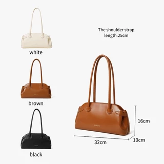 NAWOELITE Baguette Bag คลาสสิกสำหรับผู้หญิง Shoulder Bag/กระเป๋าสะพายไหล่ผู้หญิง PU/กระเป๋าแฟชั่น