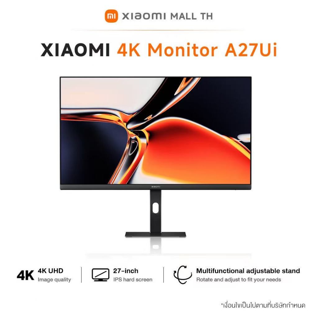 【New In】Xiaomi 4K Monitor A27Ui 2026 ความคมชัด 4K UHD 3840*2160 รองรับ HDR 10