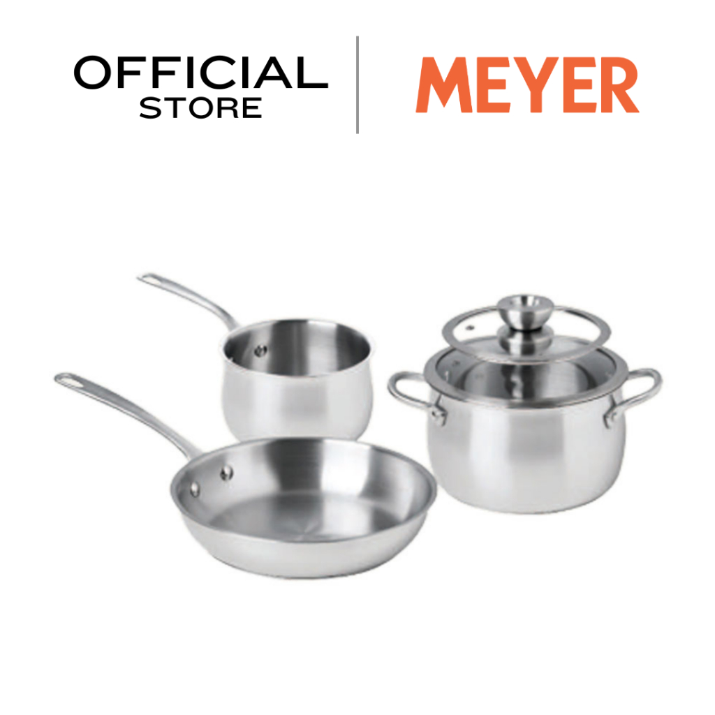 MEYER WHITE STEEL ชุดเครื่องครัวสเตนเลส สตีล 5 ชิ้น (71510-T)