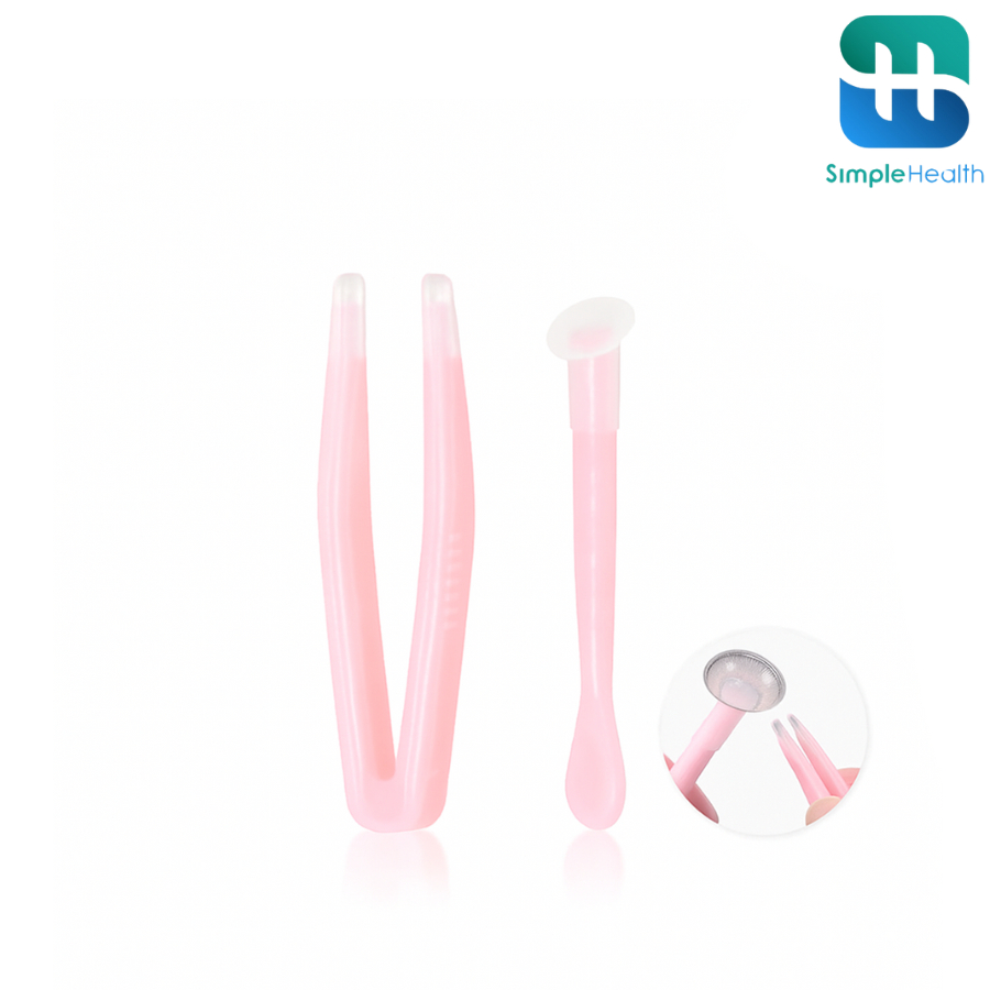 Simple Healthcare ที่คีบคอนแทค ที่คีบเลนส์ contact lens tools ใช้ซ้ําได้ พร้อมกล่องเก็บ แบบพกพา