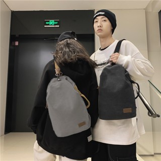 [BG55] กระเป๋าเป้ กระเป๋าคาดแฟชั่น สไตล์มินิมอล วัสดุผ้าแคนว…