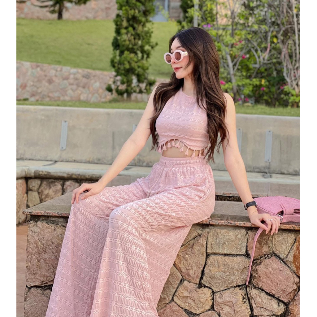 ชุดset ชมพู ariswara brand