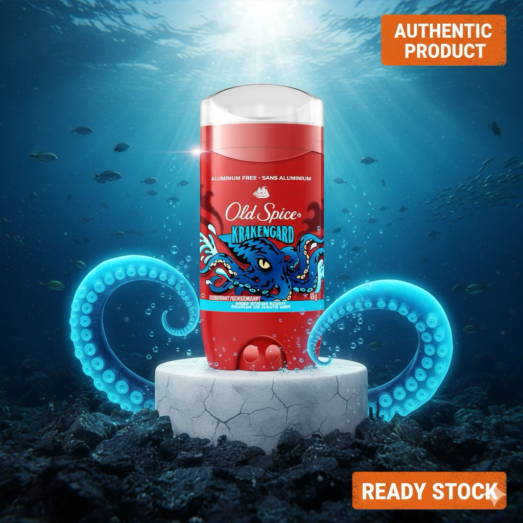[แท้นำเข้าจากUSA] Old Spice Krakengard กลิ่นสดชื่น เท่ สไตล์อสูรกายทะเล ดับกลิ่นกายมั่นใจทั้งวัน!