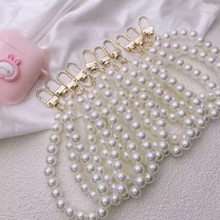 ขายส่งพวงกุญแจไข่มุก จี้ทำมือ อุปกรณ์เคสโทรศัพท์ เครื่องประดับ โซ่สั้น DIY
