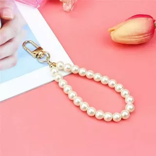 ขายส่งพวงกุญแจไข่มุก จี้ทำมือ อุปกรณ์เคสโทรศัพท์ เครื่องประดับ โซ่สั้น DIY