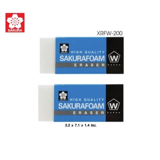SAKURA ยางลบดินสอ รุ่น Foam XRFW ยางลบโฟมก้อนสีขาว เนื้อนุ่ม ลบสะอาด ไม่ทิ้งคราบ