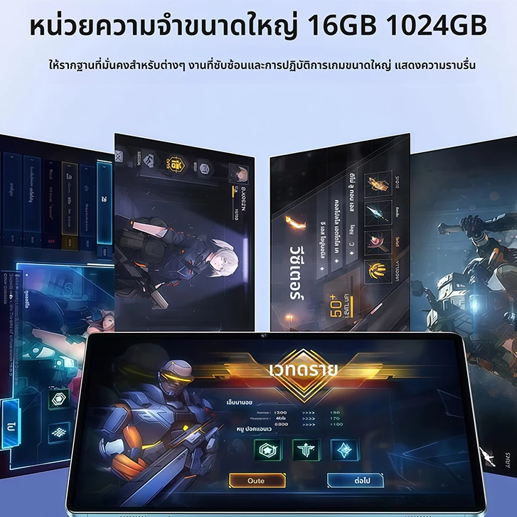 Tablet S25Pro RAM 16GB ROM 1TB รองรับซิม LTE 5G thumbnail 9