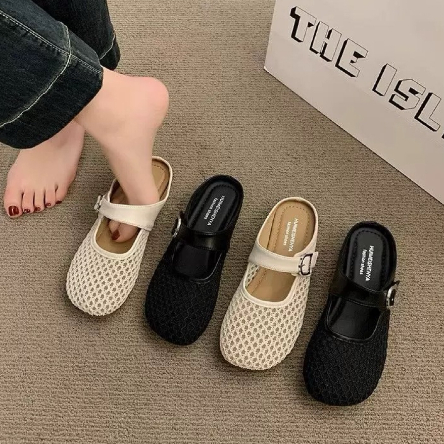 XZ013 พร้อมส่ง รองเท้าแฟชั่นแมรี่เจน เปิดส้น งานสวยสุดฮิต น้ำหนักเบา ใส่สบาย มีที่ระบายอากาศ