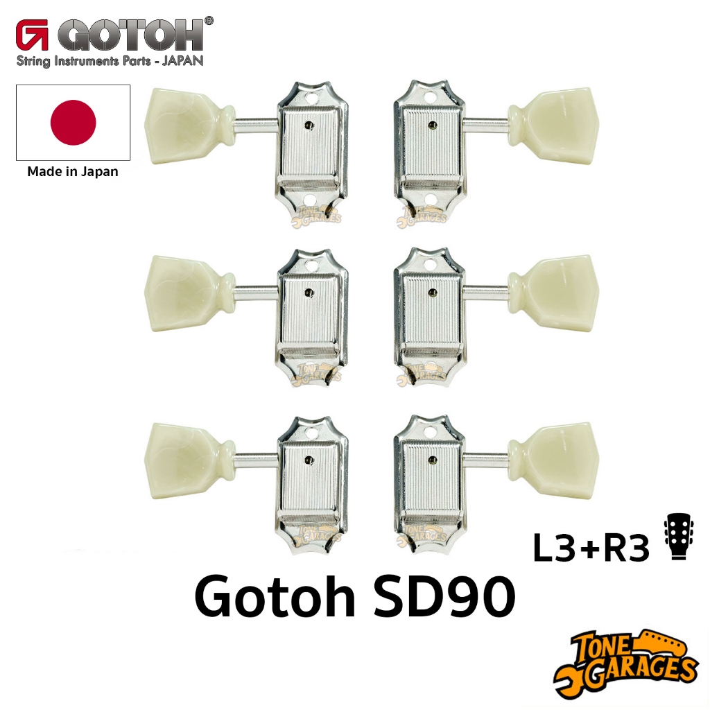 Gotoh SD90 Vintage L3+R3 Machine Heads ลูกบิดกีต้าร์ Made in Japan