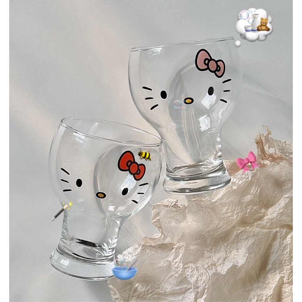 (พรีนะคะ👀) HEYHOMI—แก้วน้ำดื่มหน้าน้องคิตตี้ kitty เป็นแก้วที่ต้องมีทุกบ้าน สายคอนเท้นต์ต้องมีนะคะ