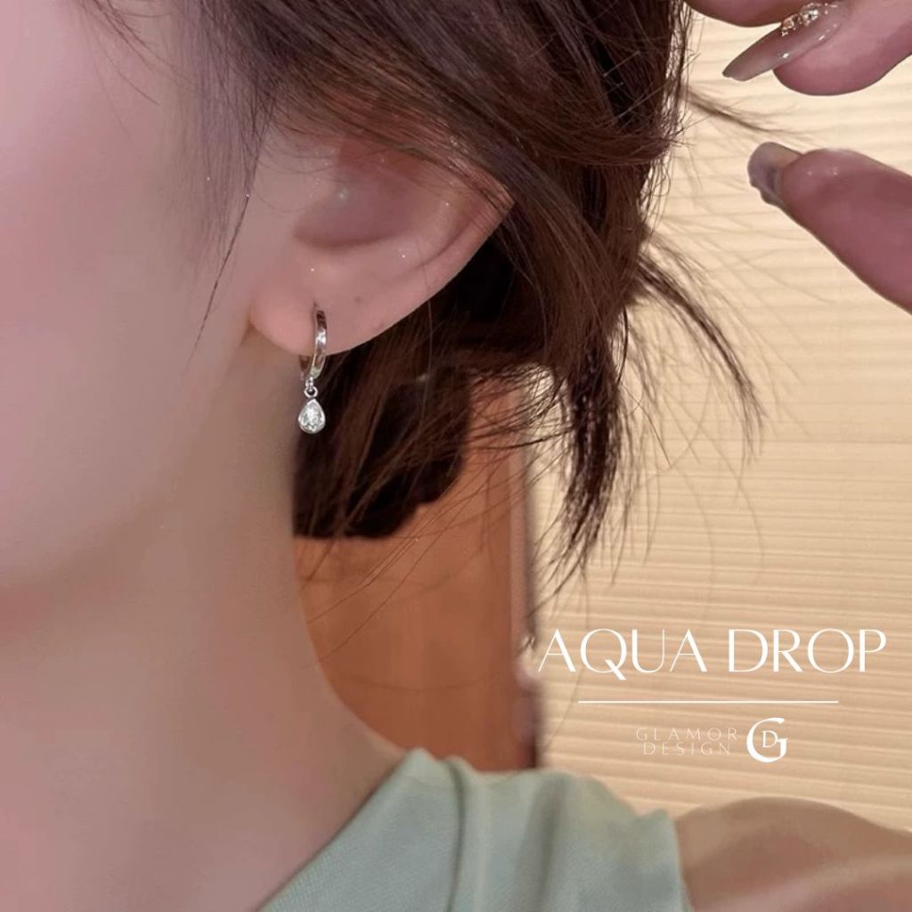 ต่างหูเงิน Tiny Drop เพทาย สวยเรียบหรู เสริมลุคให้ทุกสไตล์