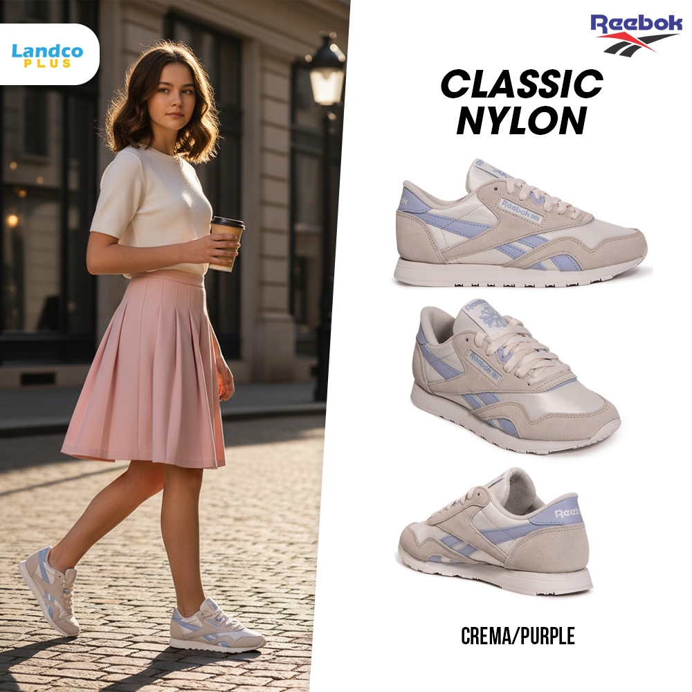 Reebok รีบ็อก รองเท้าผ้าใบ รองเท้าลำลอง W Classic Nylon ID9878 (2590)
