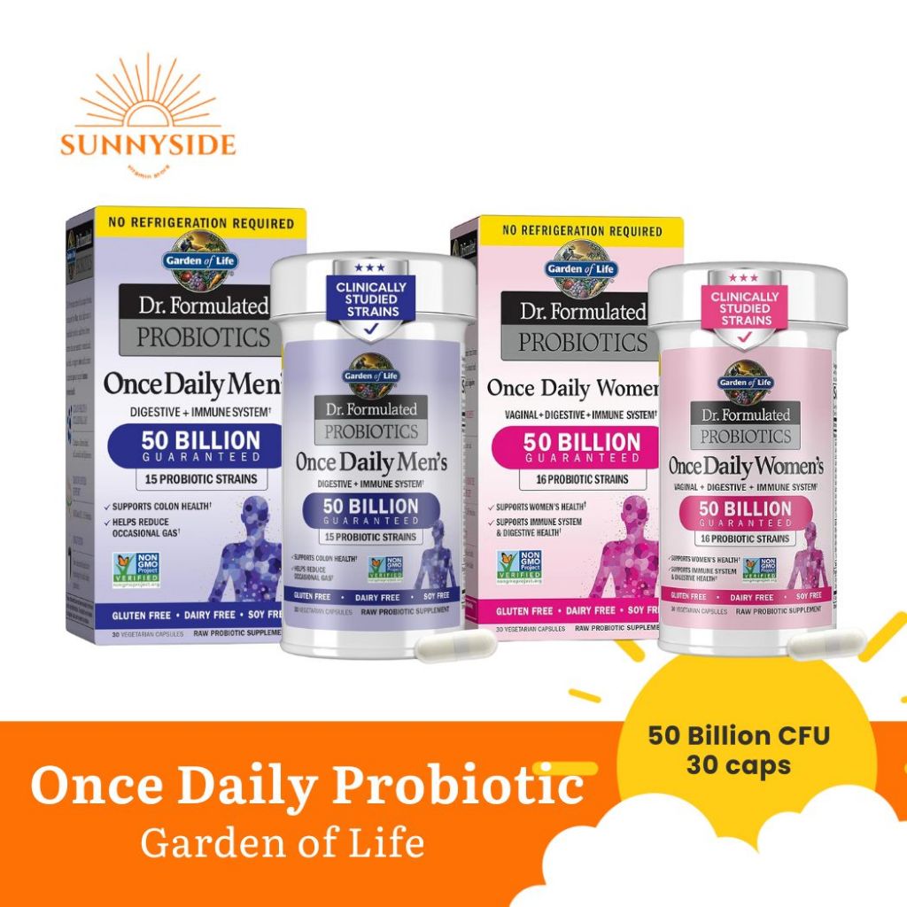 Garden of Life - Dr. Formulated Probiotics-Once Daily Women's (50 Billion CFU / 30 capsules) โพรไบโอติกส์ ผู้ชาย ผู้หญิง