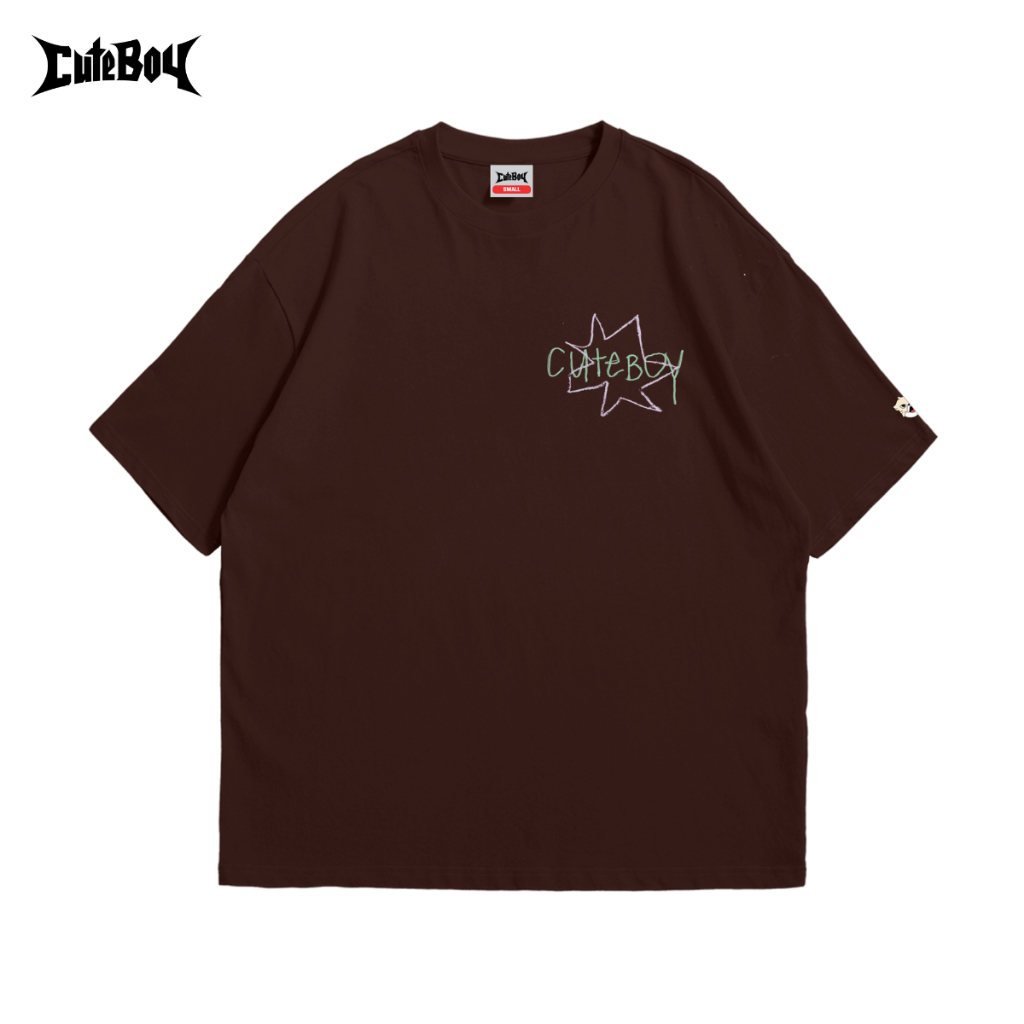 CuteBoy | PinkBear [Brown] T-Shirt เสื้อยืด แขนสั้น ทรงโอเวอร์ไซส์