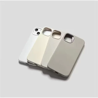 (จัดส่งทุกวัน)เคสซิลิโคนไอโฟน โทนขาว เบจ ด้านในบุกำมะหยี่ ไอโฟน 16/15/14/13/12/11