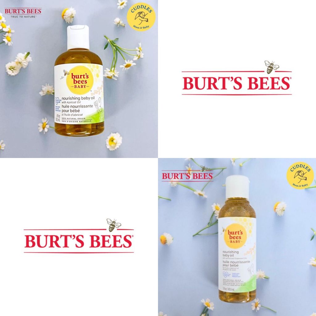 (Burt's Bees) Baby Nourishing Baby Oil, 118.2mL or 147.8ml เบบี้ออยล์ ออยล์ทาผิว สำหรับเด็ก