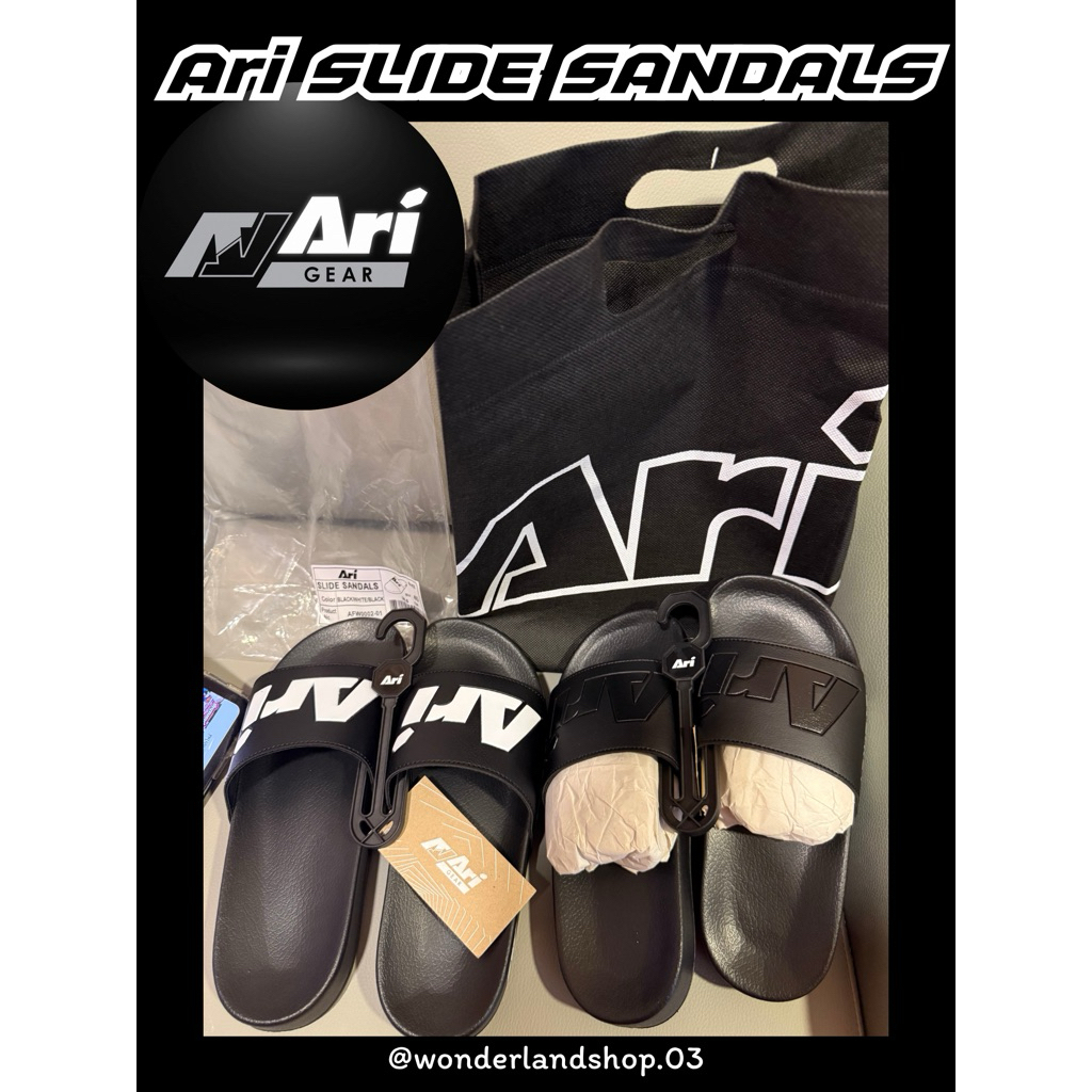 รองเท้าแตะ Ari Gear-SLIDE SANDALS -สกรีนชื่อ+ถุง