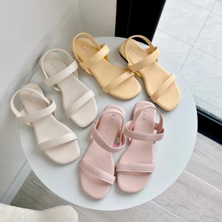 Rarin รุ่น [ Daisy ] 36 - 41 รองเท้าแตะรัดข้อ พื้นนุ่ม สีหวานละมุน ***เท้าไม่เรียวแนะนำเพิ่มไซส์***