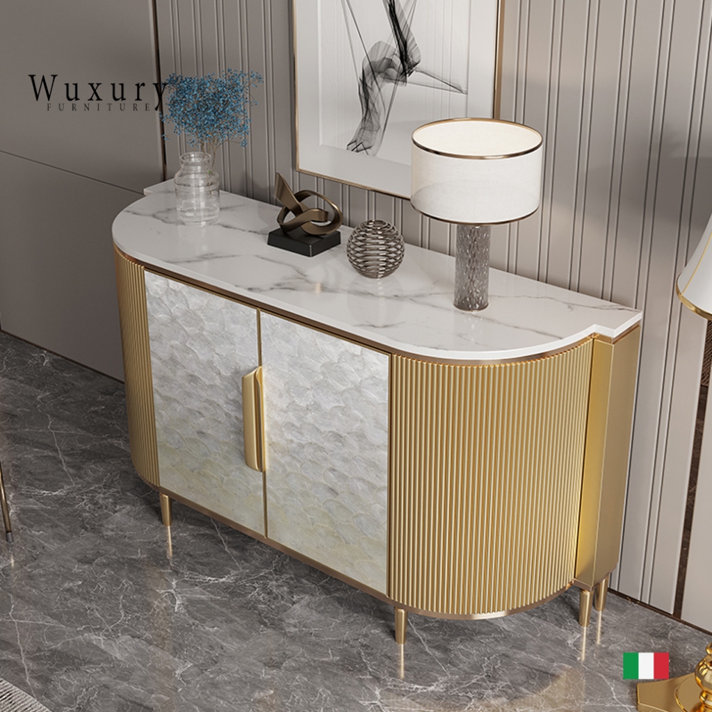 Wuxury Furniture ตู้เก็บของ คอนโซน classic luxury TOPหิน ส่งฟรี