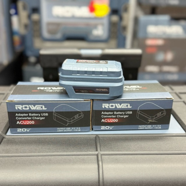 Rowel ACU200 ไฟฉาย 110 lm พร้อม อเดปเตอร์ USB 2 ports 5V /2A (เครื่องเปล่า)