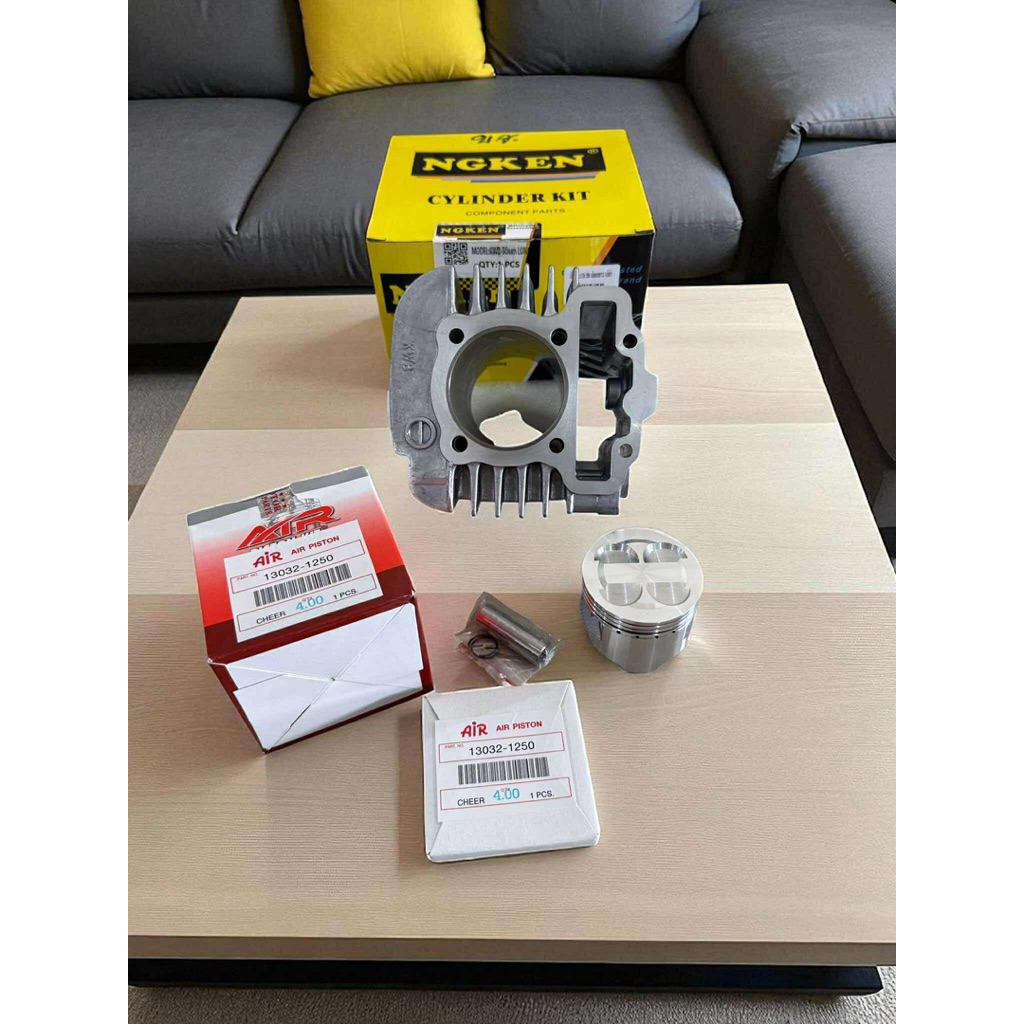 เสื้อพร้อมลูกW110iKWBลูกเชียร์53-59มิลสลัก13มิลหลบ2วาล์ว,4วาล์วใส่รถW110iปี2009-2020 อะไหล่มอไซค์สิน