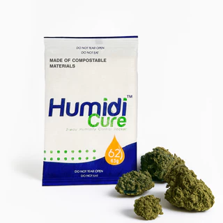 HumidiCure 62% RH แผ่นบ่มสมุนไพร ล็อคกลิ่น รักษา Terpene กันเชื้อรา (ไฟเบอร์ ไม่ใช่เจล)