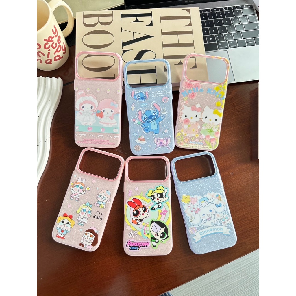 AD526 New case เคสกริตเตอร์ สีพาสเทล ลายน่ารักๆ สำหรับi17-17PM กันกระเเทกอย่างดี สินค้าพร้อมจัดส่งจากไทย