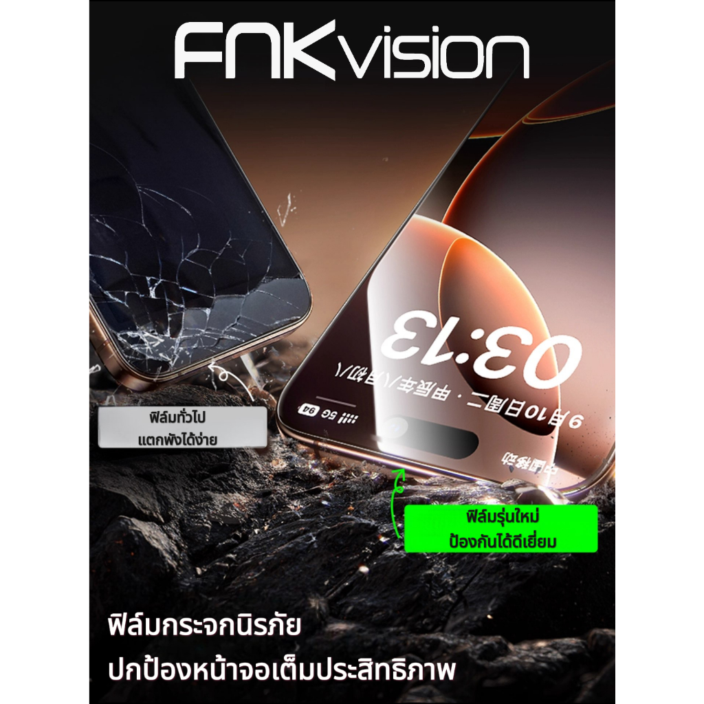 ฟิล์มกระจก เต็มจอ สำหรับ iPhone กันมองกันเสือก รุ่น 17 15 14 16 Pro Max 13 ProMax 12 SE 16Plus X XR XS 11 17AIR - รูปที่ 2