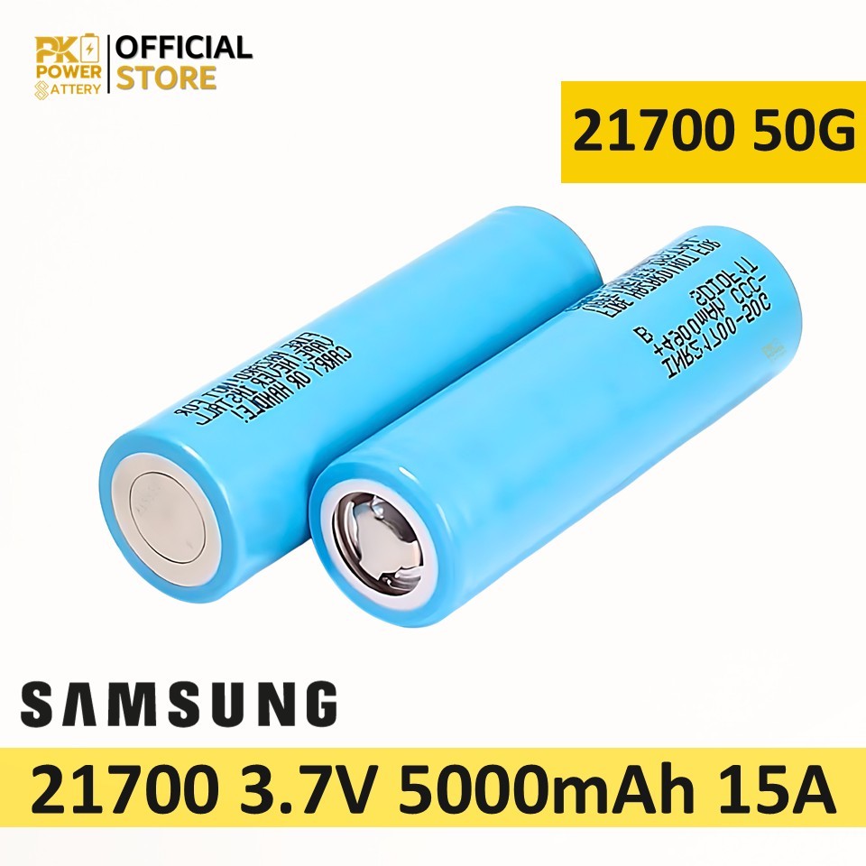 SAMSUNG  ถ่านชาร์จ 21700 50G 5000mAh 3.7V จ่ายกระแสไฟ 15A