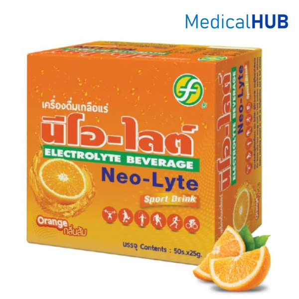 Neo-Lyte เครื่องดื่มเกลือแร่ ตรา นีโอ-ไลต์ เกลือแร่ สำหรับ ขนาด 25 กรัม  บรรจุ 50 ซอง (50X00993)