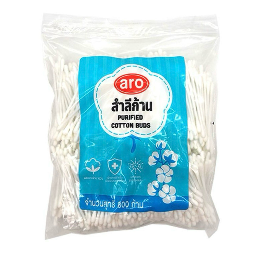 delivery สำลีก้าน เอโร่ 800 ชิ้น purified cotton buds aro