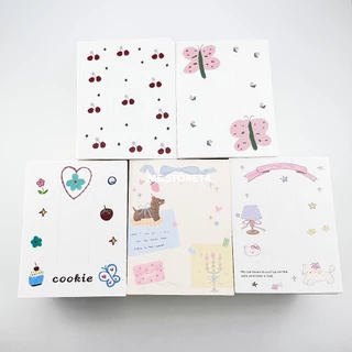 (พร้อมส่ง) แป้นกระดาษ กระดาษติดกิ๊บ แผงกิ๊บ 50 แผ่น
