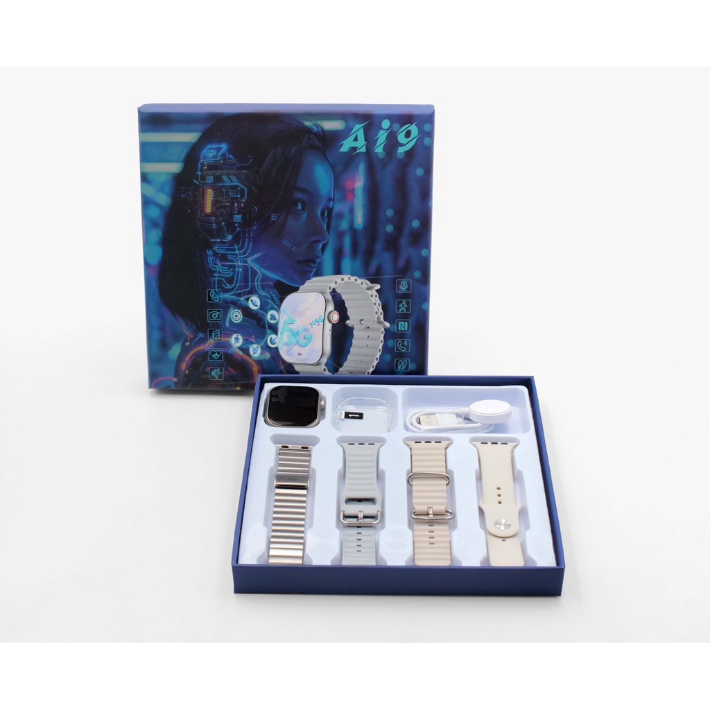 Ai9 5G นาฬิกามีกล้องหมุนได้ AMOLED 49 mm วิดีโอคอล ความจำ 128 GB