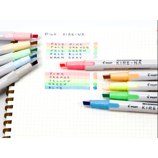 Pilot Kire-Na Dual Ended Highlighter I ปากกาเน้นข้อความหมึกแห้งไวปลาย 2 ด้าน