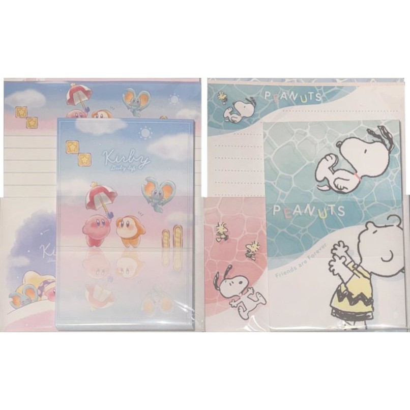 【Direct from Japan】Kirby of the Stars, Peanuts Snoopy Letter r Set 28 Writing Paper + 14 Envelopes S