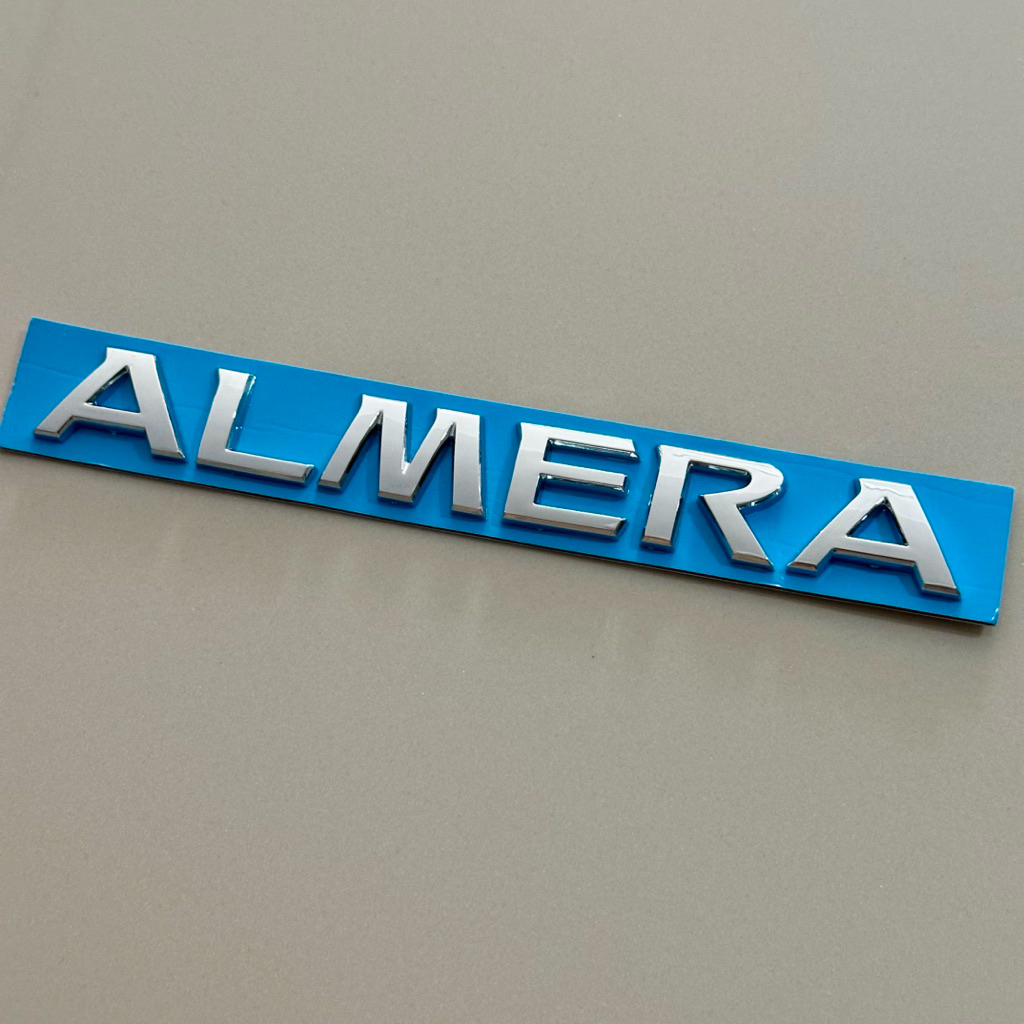 โลโก้ ALMERA ตัวหนังสือฝาท้าย ตัวอักษรแยก ขนาด 19.5x2.2cm