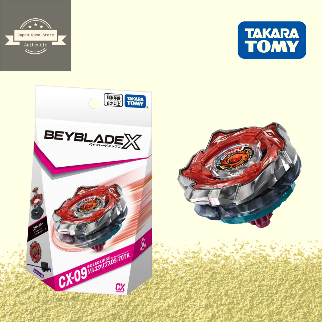 Beyblade X CX-09 Starter Sol Eclipse D5-70TK พร้อม Winder Launcher