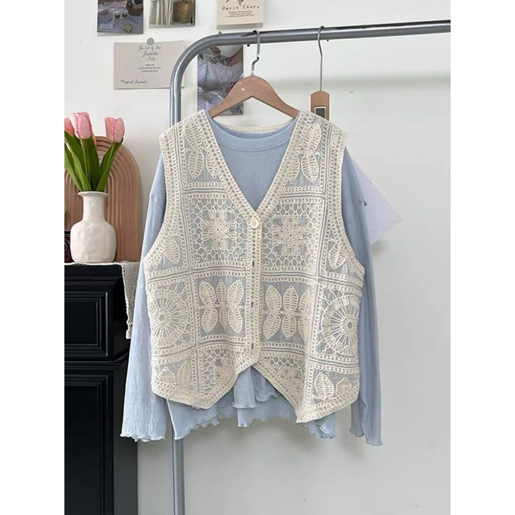 [พร้อมส่ง] เสื้อกั๊กโบฮีเมียน เสื้อกั๊กคาวบอย เสื้อกั๊กผู้หญิง