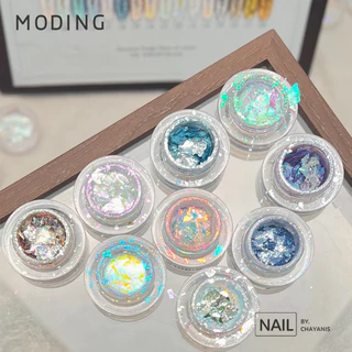 ผงขัดเล็บเจล Moding แบบแยกกระปุก (ผงเมทาลิก ผงออโรร่า ผงมุก)