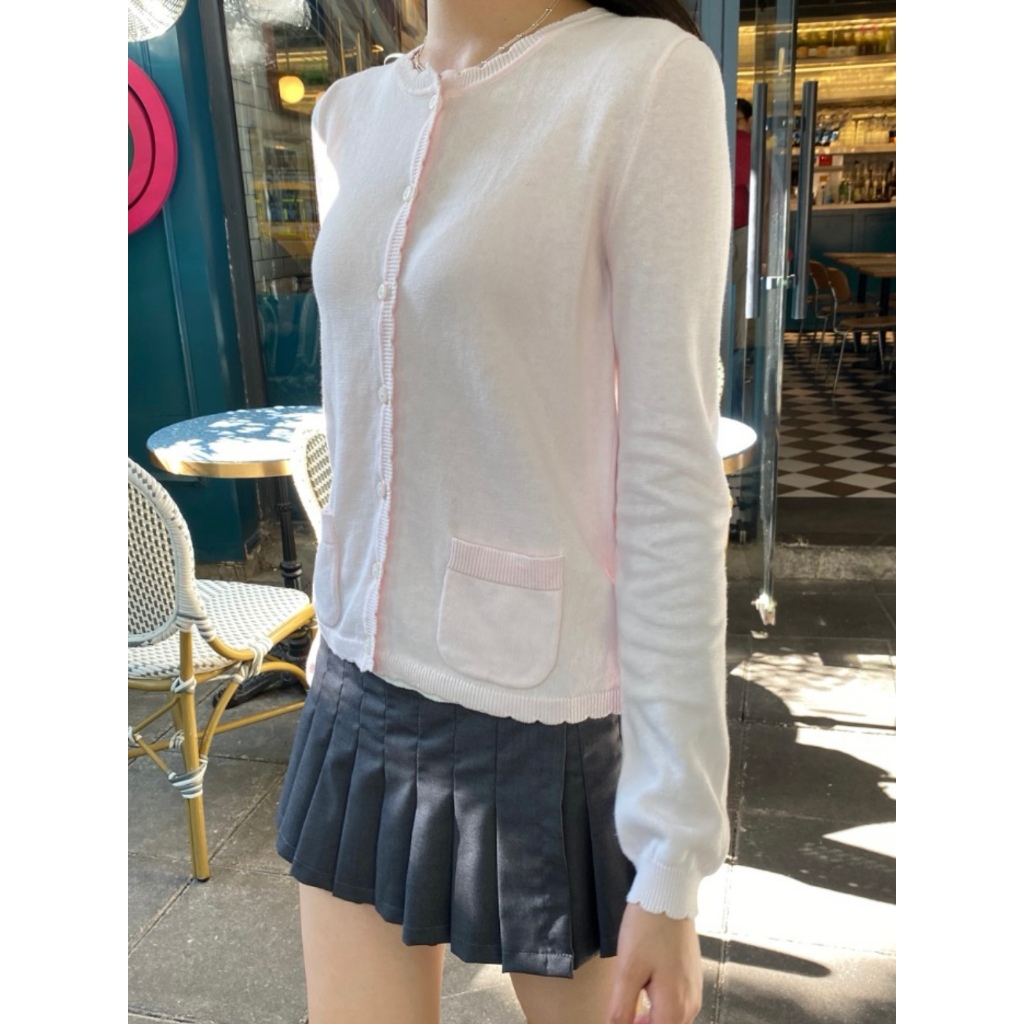 (พร้อมส่ง) BrandyMelville Zoe Cardigan (สีชมพู) เสื้อคาร์ดิแกน เสื้อแขนยาว ของแท้จากช็อป